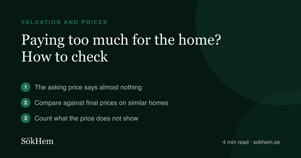 Paying too much for the home? How to check – infographic from SökHem