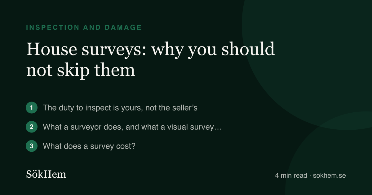 House surveys: why you should not skip them – infographic from SökHem