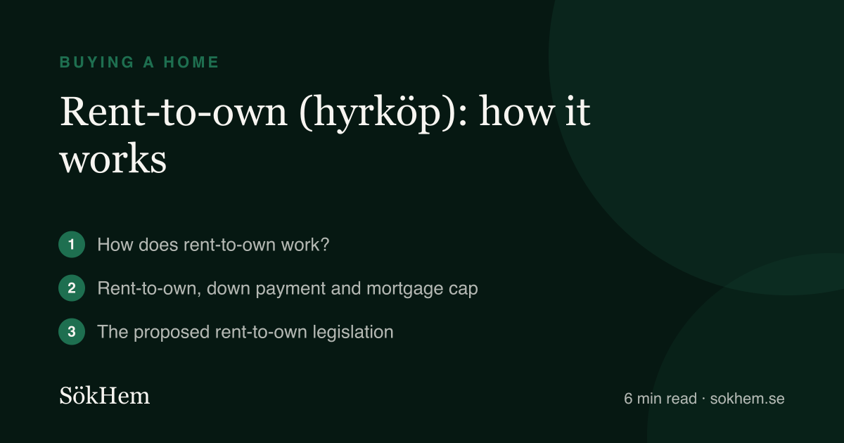 Rent-to-own (hyrköp): how it works – infographic from SökHem