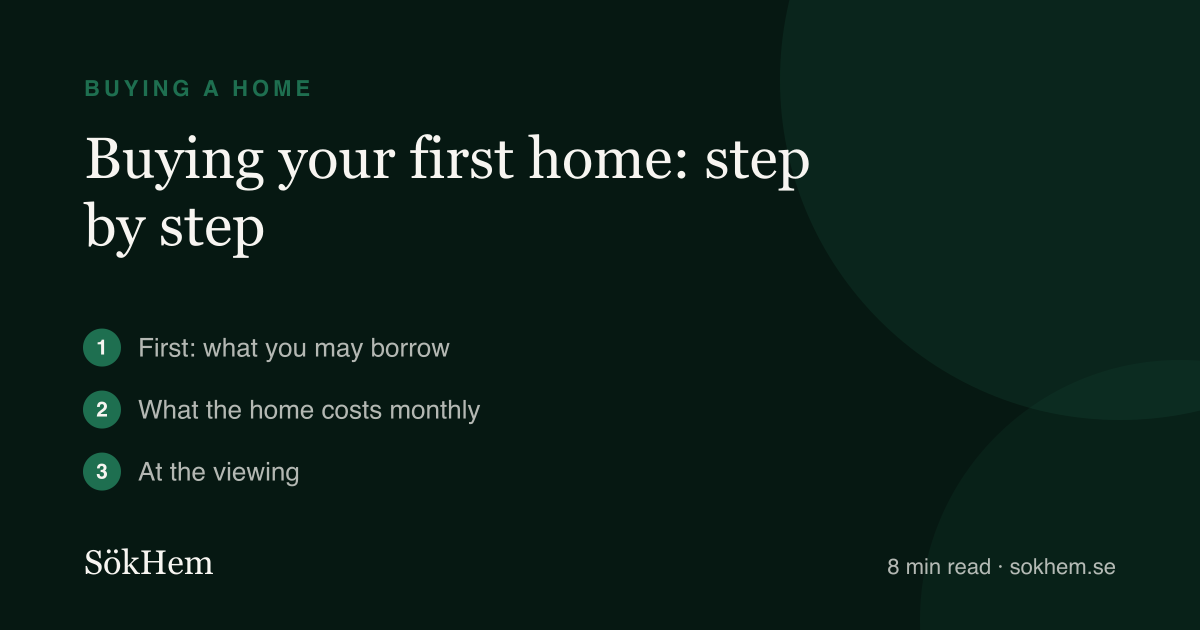Buying your first home: step by step – infographic from SökHem