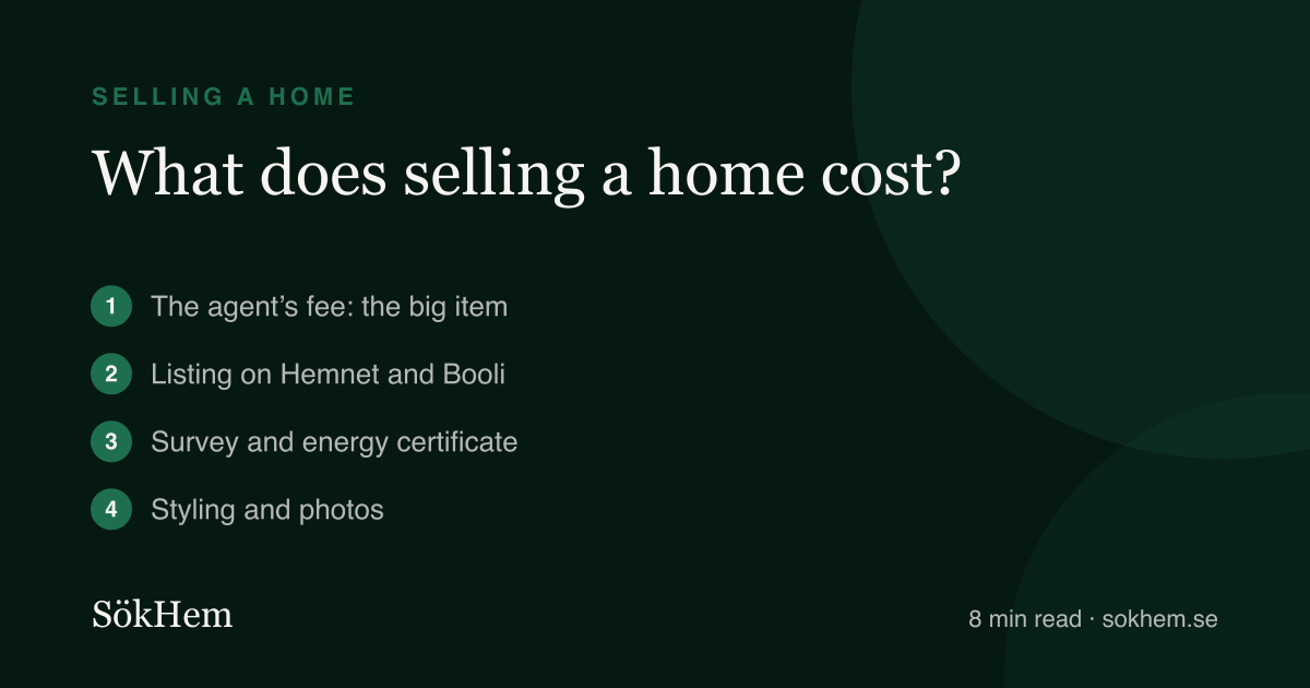What does selling a home cost? – infographic from SökHem