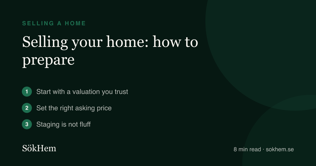 Selling your home: how to prepare – infographic from SökHem