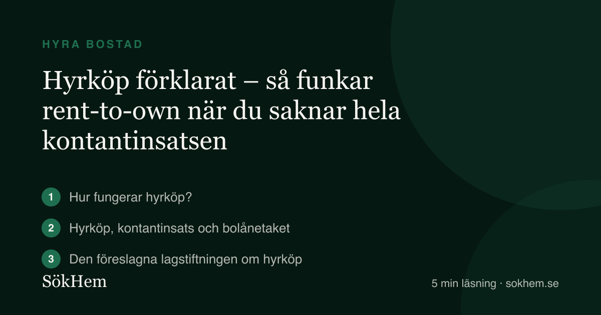Hyrköp förklarat – så funkar rent-to-own när du saknar hela kontantinsatsen – infografik från SökHem
